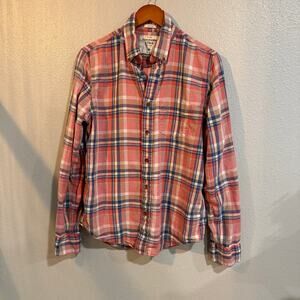 Abercrombie & Fitch Men’s Plaid Muscle Button Down Collared Shirt Size Med